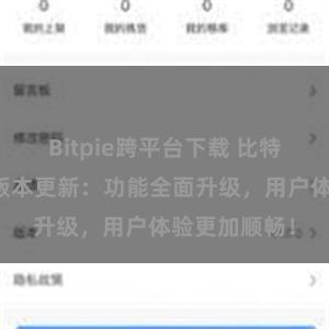 Bitpie跨平台下载 比特派钱包最新版本更新：功能全面升级，用户体验更加顺畅！