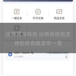 比特派冷钱包 比特派钱包支持的所有稳定币一览