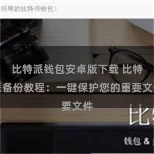 比特派钱包安卓版下载 比特派备份教程：一键保护您的重要文件