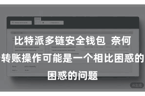 比特派多链安全钱包  奈何进行转账操作可能是一个相比困惑的问题